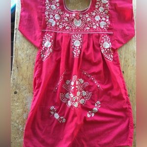 Vintage red and gold mid thigh.